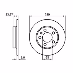 Disque de frein BOSCH 0 986 478 481 arrière, plein, 1 pièce - Vue supplémentaire 6