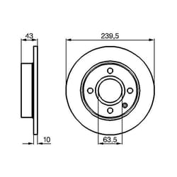 Disque de frein BOSCH 0 986 478 501, avant, plein, 1 pièce