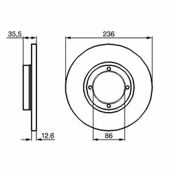 Disque de frein BOSCH 0 986 478 712 avant, plein, 1 pièce - Vue supplémentaire 7