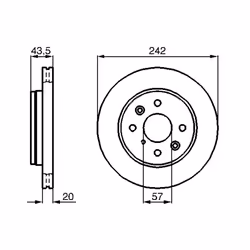 Disque de frein BOSCH 0 986 478 781 avant, ventilé, 1 pièce