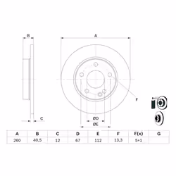 Disque de frein BOSCH 0 986 478 874 avant, plein, 1 pièce - Vue supplémentaire 7