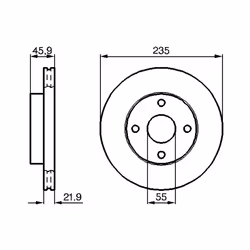 Disque de frein BOSCH 0 986 478 787 avant, ventilé, 1 pièce