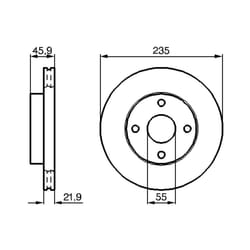 Disque de frein BOSCH 0 986 478 787 avant, ventilé, 1 pièce