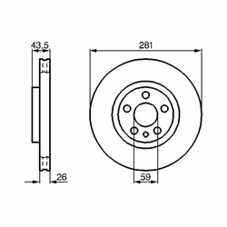Disque de frein BOSCH 0 986 478 812 avant, ventilé, 1 pièce - Vue supplémentaire 7