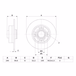 Disque de frein BOSCH 0 986 479 007 arrière, plein, 1 pièce - Vue supplémentaire 7