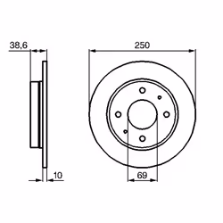 Disque de frein BOSCH 0 986 479 236 arrière, plein, 1 pièce - Vue supplémentaire 7