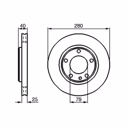 Disque de frein BOSCH 0 986 478 890 avant, ventilé, 1 pièce