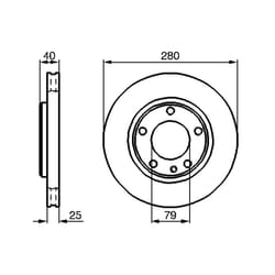 Disque de frein BOSCH 0 986 478 890 avant, ventilé, 1 pièce