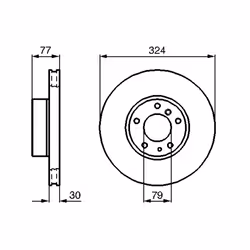 Disque de frein BOSCH 0 986 479 116 avant, ventilé, à haute teneur en carbone, 1 pièce - Vue supplémentaire 7