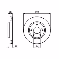 Disque de frein BOSCH 0 986 479 124 avant, ventilé, 1 pièce - Vue supplémentaire 7