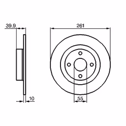 Disque de frein BOSCH 0 986 479 128 arrière, plein, 1 pièce - Vue supplémentaire 7