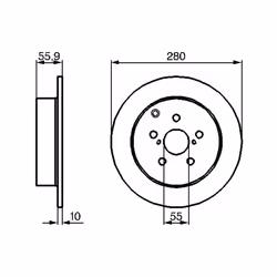 Disque de frein BOSCH 0 986 479 242 arrière, plein, 1 pièce - Vue supplémentaire 7