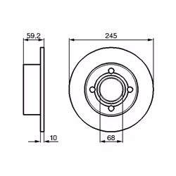 Disque de frein BOSCH 0 986 478 019 arrière, plein, 1 pièce - Vue supplémentaire 7