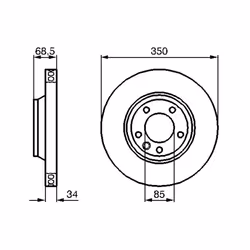 Disque de frein BOSCH 0 986 479 249 avant, ventilé, à haute teneur en carbone, 1 pièce - Vue supplémentaire 7