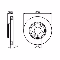 Disque de frein BOSCH 0 986 479 251 avant, ventilé, à haute teneur en carbone, 1 pièce - Vue supplémentaire 7