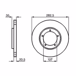 Disque de frein BOSCH 0 986 478 097 avant, ventilé, à haute teneur en carbone, 1 pièce - Vue supplémentaire 5