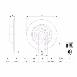 Disque de frein BOSCH 0 986 479 257 arrière, plein, 1 pièce - Vue supplémentaire 6
