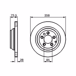 Disque de frein BOSCH 0 986 479 259 arrière, ventilé, à haute teneur en carbone, 1 pièce - Vue supplémentaire 7