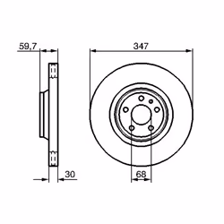 Disque de frein BOSCH 0 986 479 260 avant, ventilé, à haute teneur en carbone, 1 pièce - Vue supplémentaire 7