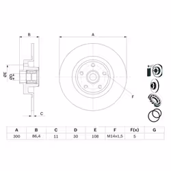 Disque de frein BOSCH 0 986 479 276 arrière, plein, 1 pièce - Vue supplémentaire 7