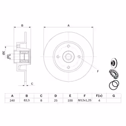 Disque de frein BOSCH 0 986 479 278 arrière, plein, 1 pièce - Vue supplémentaire 7
