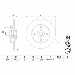 Disque de frein BOSCH 0 986 479 279 arrière, plein, 1 pièce - Vue supplémentaire 7