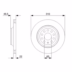 Disque de frein BOSCH 0 986 479 303 arrière, ventilé, à haute teneur en carbone, 1 pièce - Vue supplémentaire 7