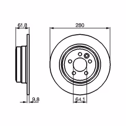 Disque de frein BOSCH 0 986 478 837 arrière, plein, 1 pièce - Vue supplémentaire 5