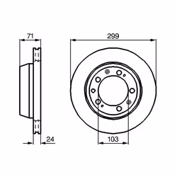 Disque de frein BOSCH 0 986 478 417 arrière, ventilé, à haute teneur en carbone, 1 pièce