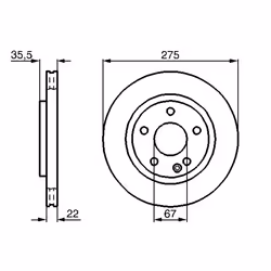 Disque de frein BOSCH 0 986 478 474 avant, ventilé, à haute teneur en carbone, 1 pièce - Vue supplémentaire 7