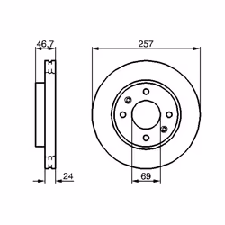 Disque de frein BOSCH 0 986 479 207 avant, ventilé, 1 pièce - Vue supplémentaire 7