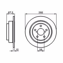 Disque de frein BOSCH 0 986 478 799 arrière, plein, 1 pièce - Vue supplémentaire 7