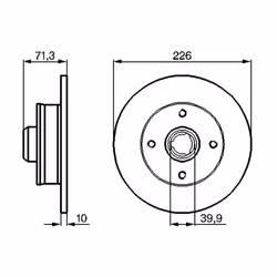 Disque de frein BOSCH 0 986 478 331 arrière, plein, 1 pièce - Vue supplémentaire 7