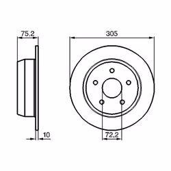 Disque de frein BOSCH 0 986 478 771 arrière, plein, 1 pièce - Vue supplémentaire 7