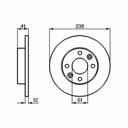 Disque de frein BOSCH 0 986 479 165 avant, plein, 1 pièce - Vue supplémentaire 5