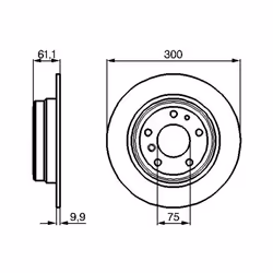 Disque de frein BOSCH 0 986 478 321 arrière, plein, à haute teneur en carbone, 1 pièce