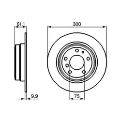 Disque de frein BOSCH 0 986 478 321 arrière, plein, à haute teneur en carbone, 1 pièce