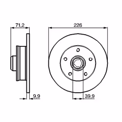 Disque de frein BOSCH 0 986 478 332 arrière, plein, 1 pièce - Vue supplémentaire 7