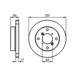 Disque de frein BOSCH 0 986 478 721 avant, ventilé, 1 pièce