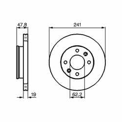 Disque de frein BOSCH 0 986 479 206 avant, ventilé, 1 pièce - Vue supplémentaire 7