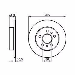 Disque de frein BOSCH 0 986 478 757 arrière, plein, 1 pièce - Vue supplémentaire 5