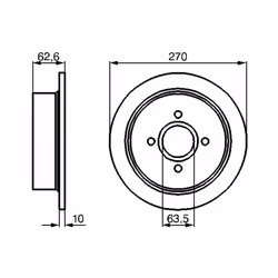 Disque de frein BOSCH 0 986 478 672, arrière, plein, 1 pièce - Vue supplémentaire 3