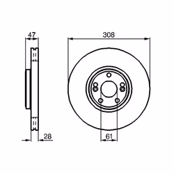 Disque de frein BOSCH 0 986 479 199 avant, ventilé, à haute teneur en carbone, 1 pièce - Vue supplémentaire 7