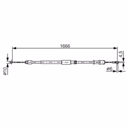 Câble de frein à main BOSCH 1 987 482 032
