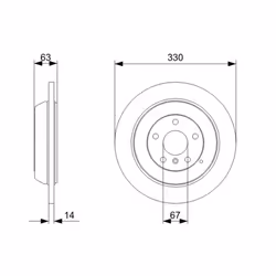 Disque de frein BOSCH 0 986 479 330 arrière, plein, 1 pièce - Vue supplémentaire 7