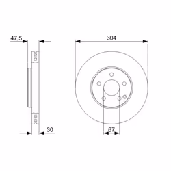 Disque de frein BOSCH 0 986 479 333 avant, ventilé, à haute teneur en carbone, 1 pièce - Vue supplémentaire 7
