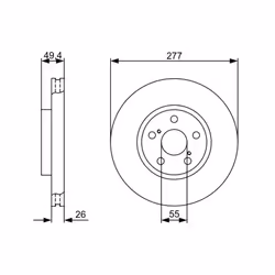Disque de frein BOSCH 0 986 479 340 avant, ventilé, 1 pièce - Vue supplémentaire 7