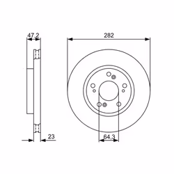 Disque de frein BOSCH 0 986 479 365 avant, ventilé, 1 pièce - Vue supplémentaire 7