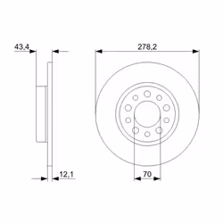 Disque de frein BOSCH 0 986 479 378 arrière, plein, 1 pièce - Vue supplémentaire 7