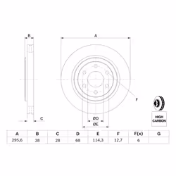 Disque de frein BOSCH 0 986 479 356 avant, ventilé, à haute teneur en carbone, 1 pièce - Vue supplémentaire 7